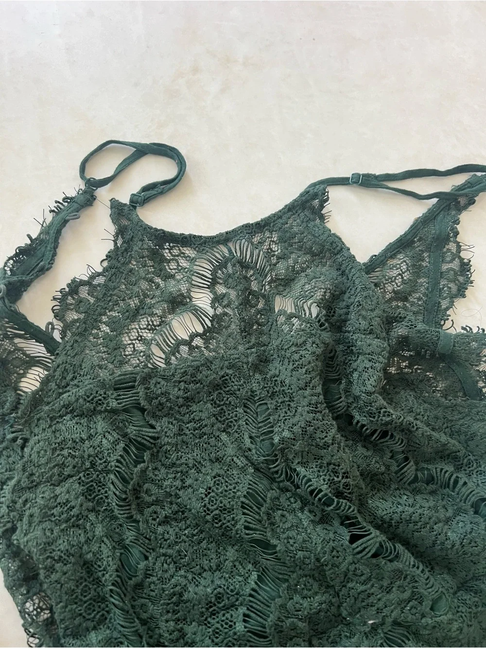 Intimately Free People Green She's Got It Lace Dress Size Small